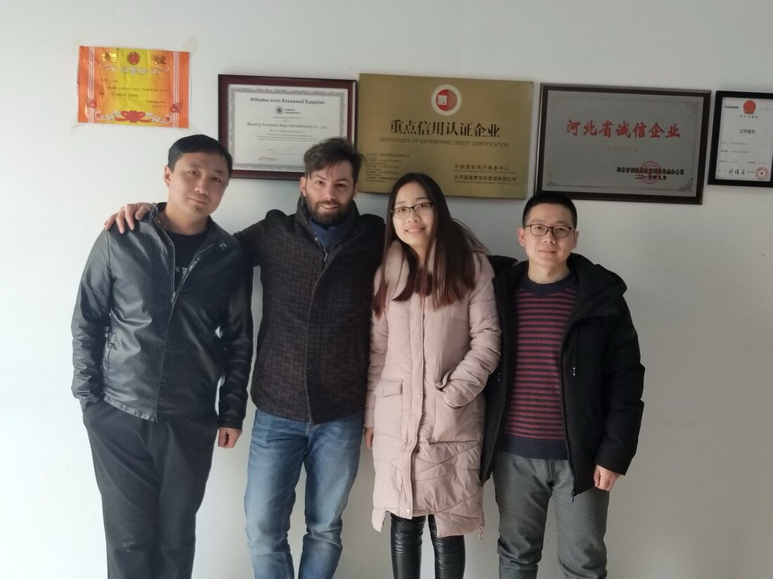 SYMPATHYBAG with clients and at international bag trade shows